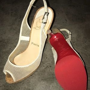 Christian Louboutin Mademoiselle Mesh Slingbacks